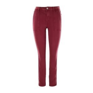 Cosmic Blue Love Burgundy Skinny Cargo Pants, Size 16W